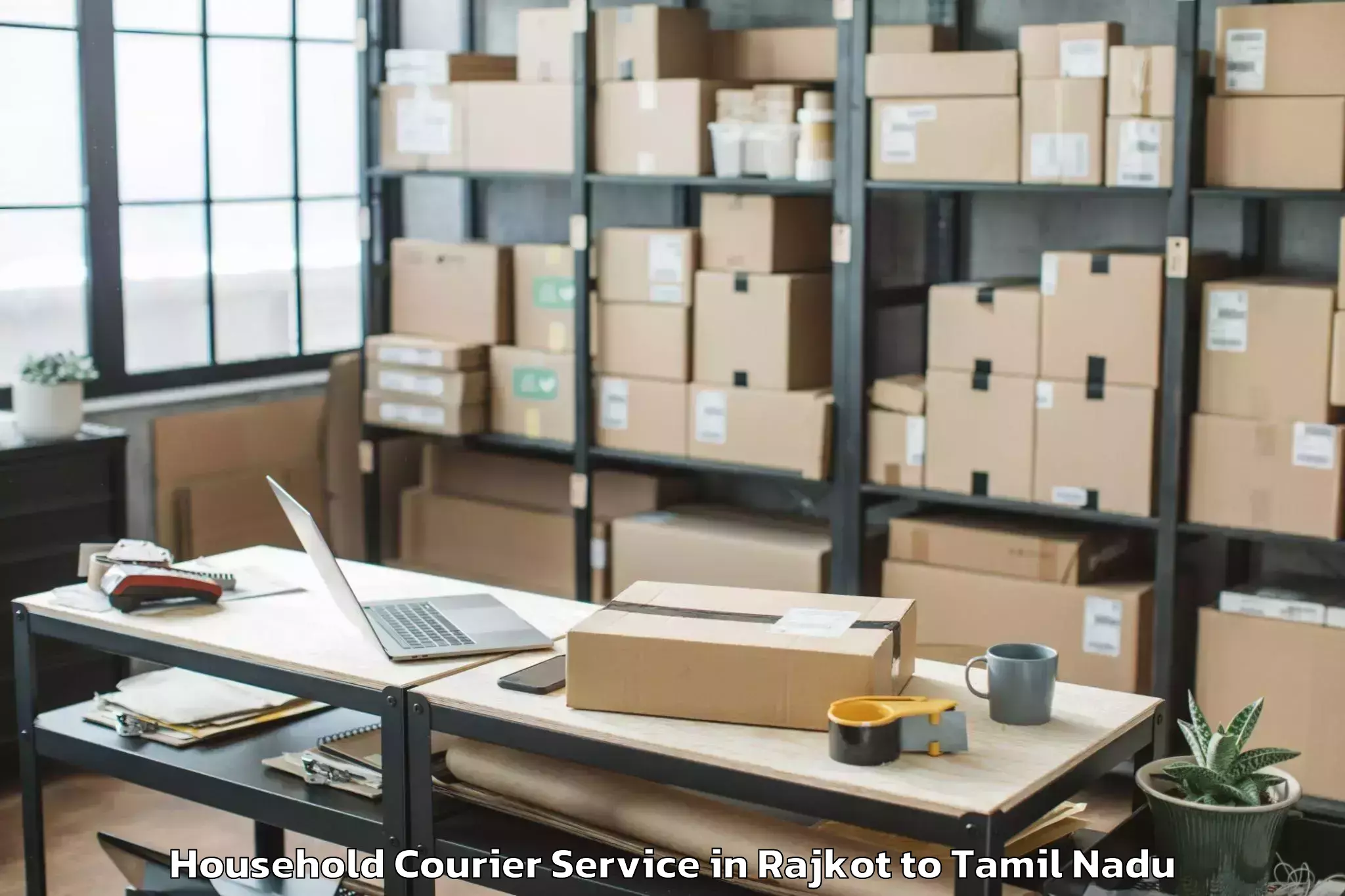 Easy Rajkot to Sholinghur Household Courier Booking